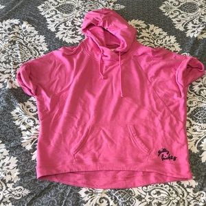 Gilly Hicks pink short dolman sleeve hoodie GUC